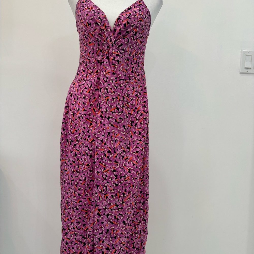 Elegant Pink Floral Women's Dress